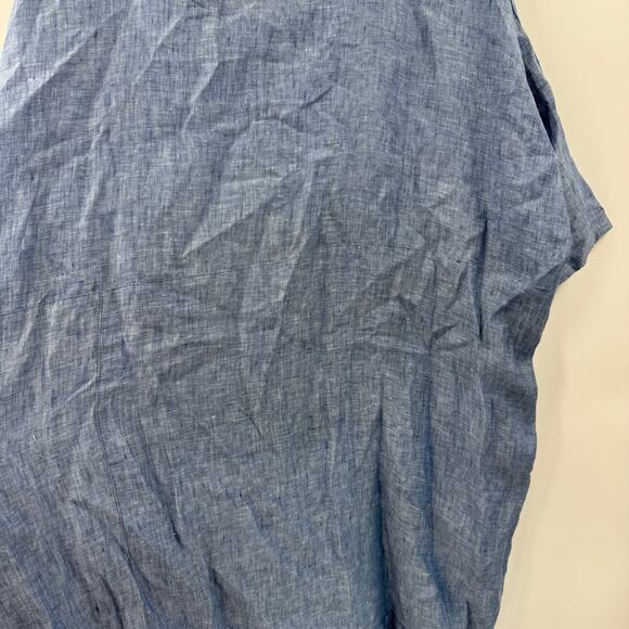 In The Field x Pietsie Womens OS Blue Lagenlook Side Pockets Cotton Dress - Picture 6 of 6